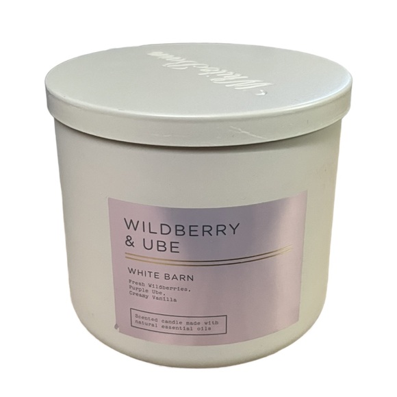 Bath & Body Works Other - Bath & Body Works White Barn Wildberry & Ube 3-Wick Candle